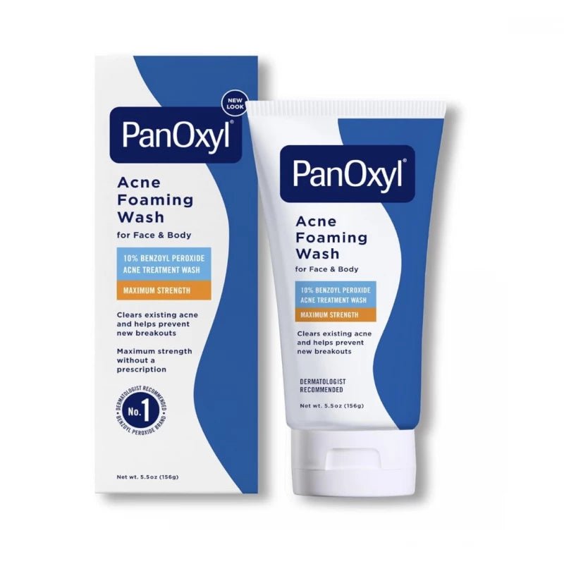PanOxyl Acne Foaming Wash Benzoyl Peroxide 10% Maximum Strength - Korean Booster