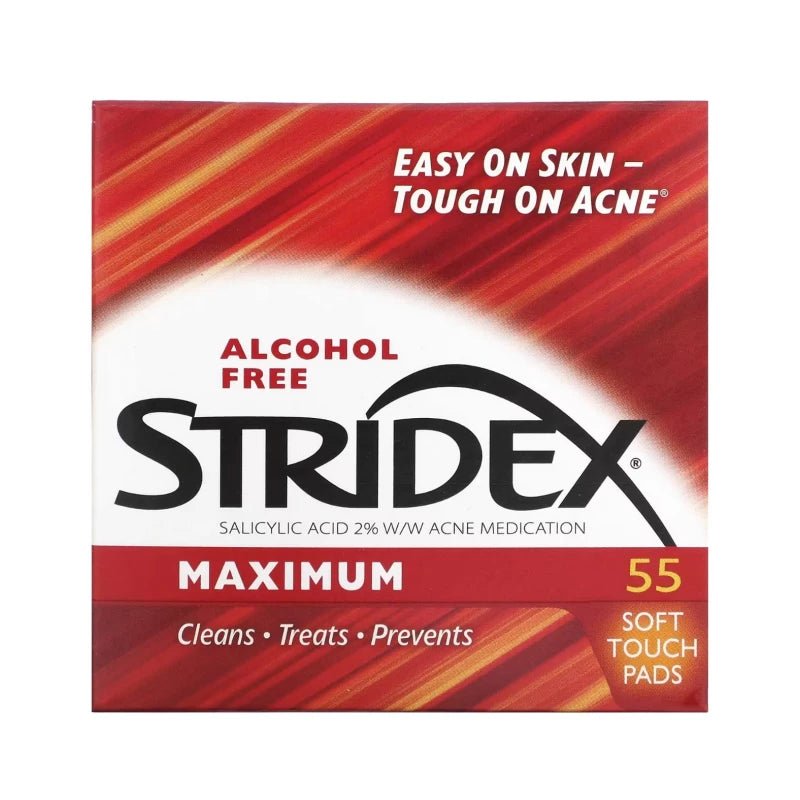 Stridex Maximum 2% Salicylic Acid pads (55 Soft Touch Pads) - Korean Booster